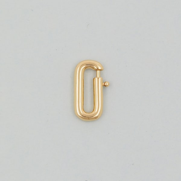 18K Gold Füllte Oval Karabiner Verschluss, Karabiner Lock Stecker, Feder Push Tor für DIY Schmuck finden Halskette Armband