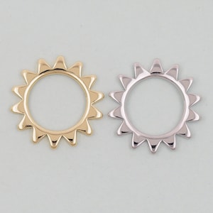 Gold Sun Charms,18K Gold Filled Sun Pendant,Celestial Charm Bracelet Necklace for DIY Jewelry Making Supply