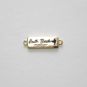 Gold Bar Connector Charms,18K Gold Filled Bar Pendant,Rectangle Charm Bracelet Necklace for DIY Jewelry Making Supply