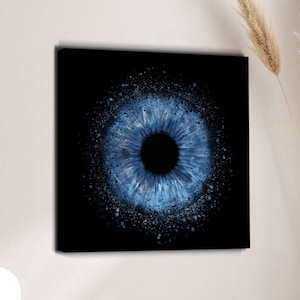 Custom Eye Portrait | Modern Iris Signage | Personalized Huge Canvas Print | Family Sign | Personalize Sign for Home Décor | Eye Wall Art