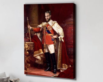 Custom Royal Portraits | Renaissance Portrait | Historical Portrait Personalized Family Regal Print | Fathers Day Gift | Human Portraits