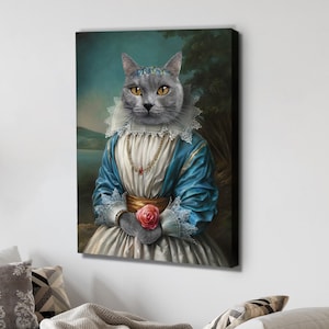 Custom Pet Canvas | Royal Pet King Portrait | Custom Pet Painting | Custom Pet Portrait | Custom Dog Portrait | Renaissance Masterpiece Gift