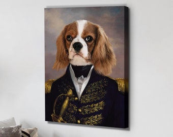 Custom Pet Portraits, Renaissance Dog Portrait, Regal Dog Painting, Pet Portrait, Custom Dog Art, Dog Painting, Pet Loss Gift, Pet Regal