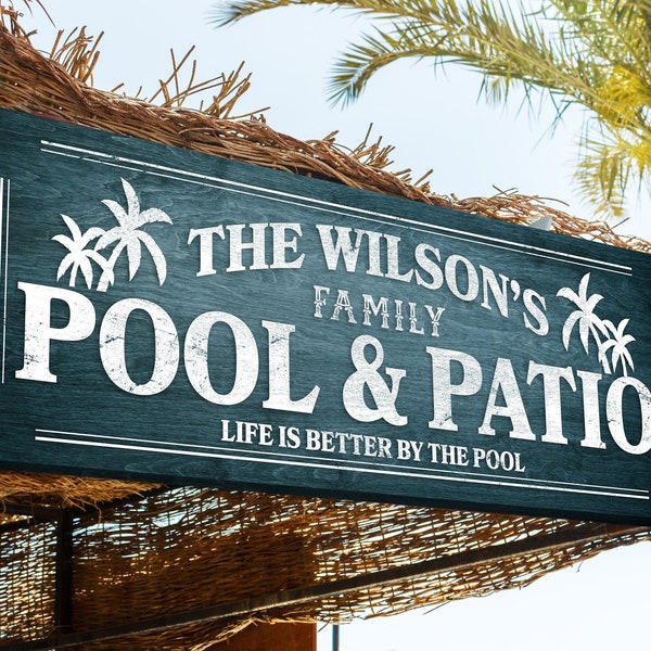 Pool Deck Signs Etsy