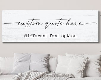 Custom Canvas Quote Text | Personalized Wall Art | Create Your Own Personalized Canvas | Bedroom Signs Above Bed