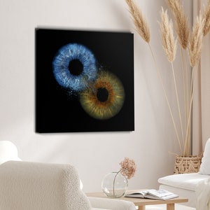PERSONALIZED 2 EYES Wall Decor | Your Eyes Wall Art | Real Eye Canvas ...