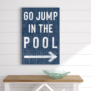 Pool Sign | Modern Farmhouse Pool Sign | Lake House Wall Decor | Canvas ...