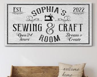 Personalized Sewing Room Sign Craft Room Decor Quilting Embroidery