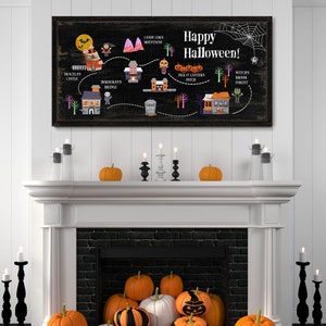 Fröhliches Halloween Karte Zeichen, Halloween Weg Zeichen, To-do-Liste, Halloween Ritual, gruselige Halloween Wohnkultur, Mittelalterliche Halloween Kunst
