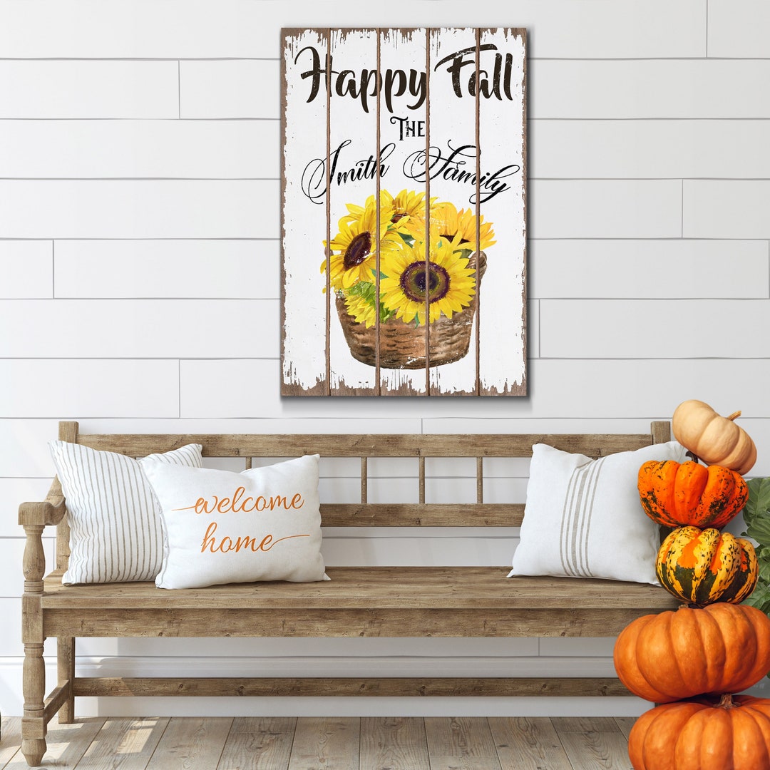 Fall Congratulations Sign Custom Happy Fall Sign Family Name Sign Thanksgiving Gift Harvest Fall ...