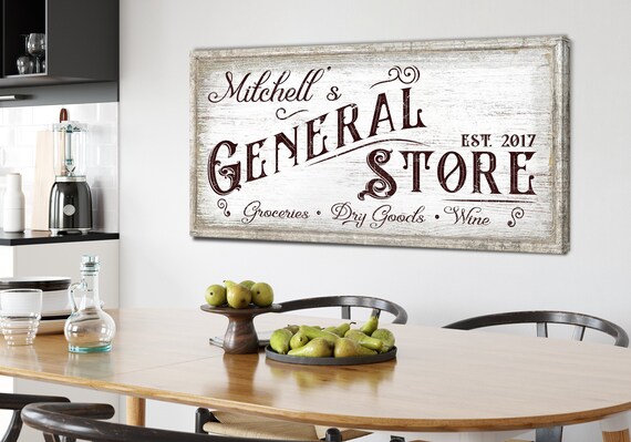 Custom Kitchen Sign Kitchen Wall Decor Farmhouse Personalized