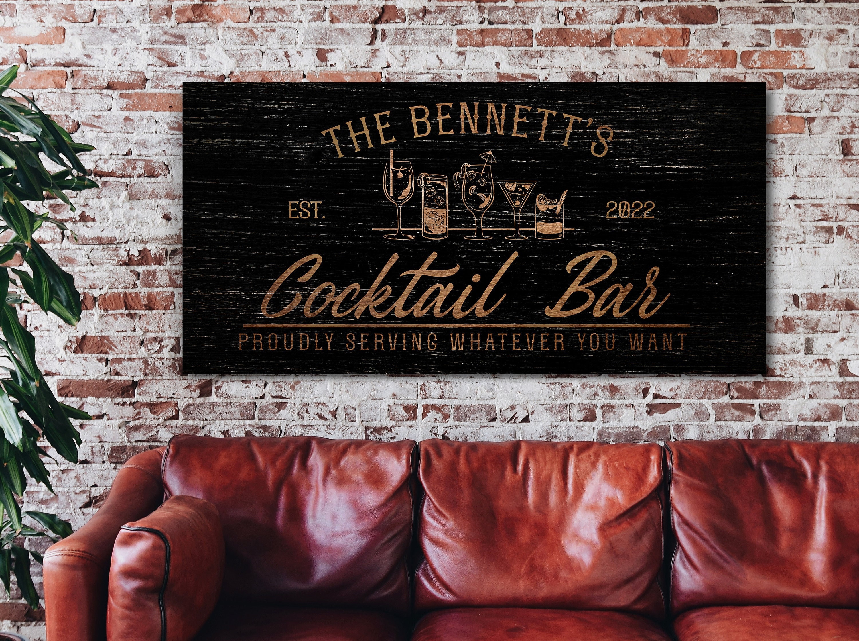 Tiki Bar Pub PERSONALISED BAR SIGNS Sex on the Beach Cocktail Medium 12 X 8 Inches Restaurant Chalkboard Wall Art 20cm X 30cm for Home Decor Signature Cocktail Recipes Posters Kitchen 