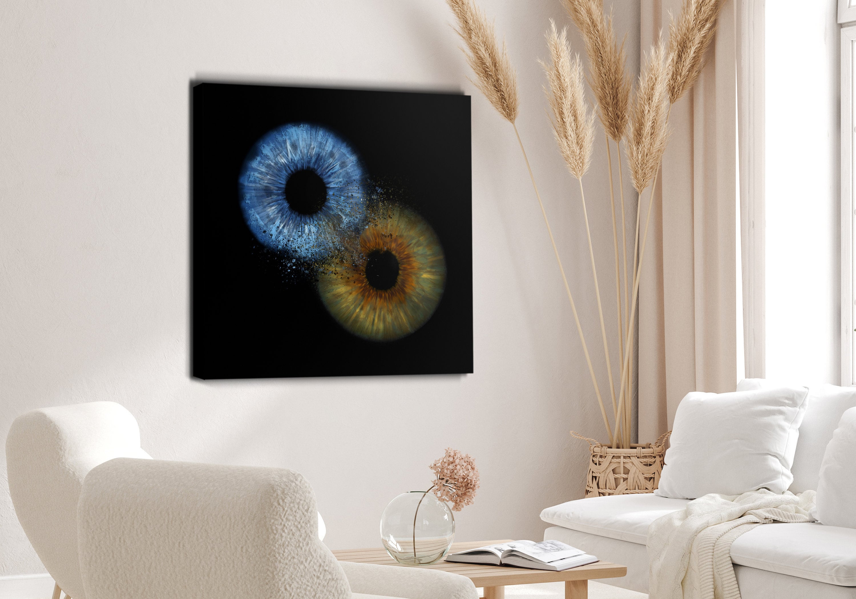 PERSONALIZED 2 EYES Wall Decor Your Eyes Wall Art Real Eye Etsy