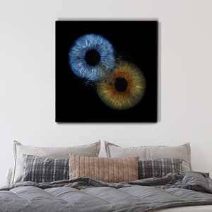 PERSONALIZED 2 EYES Wall Decor | Your Eyes Wall Art | Real Eye Canvas ...