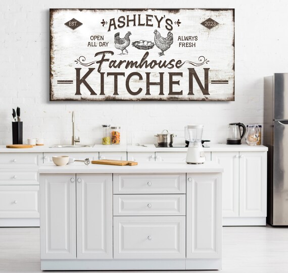  Wall Decor Personalized Kitchen Sign Vintage Kitchen