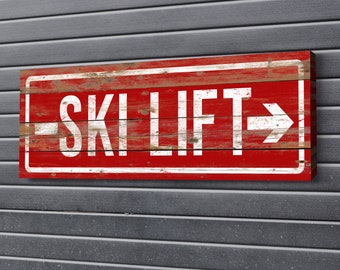 Custom Ski Lift Ski Sign Personalized Name Chairlift Metal - Etsy