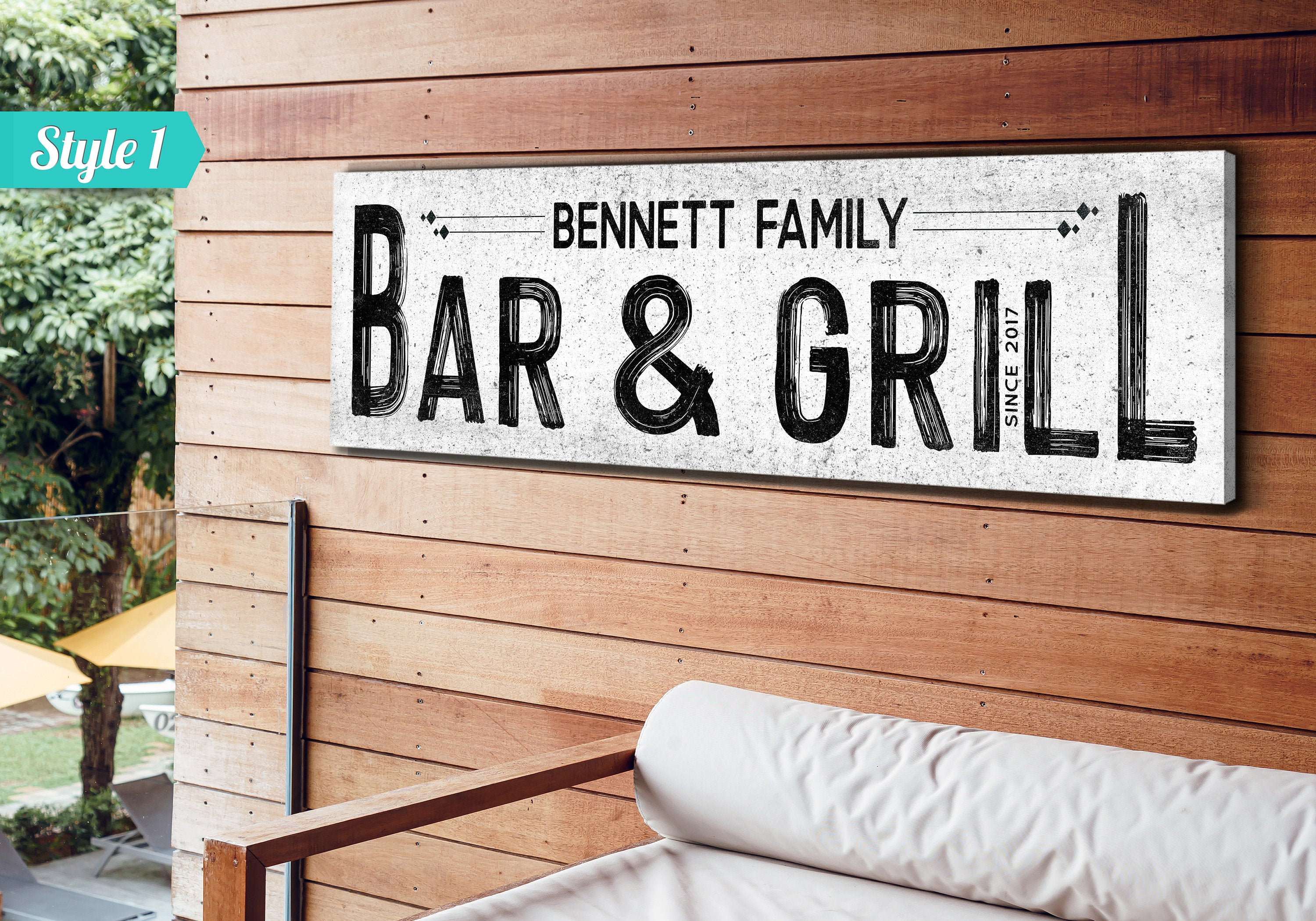 Custom Backyard Bar & Grill Sign Bar and Grill Barbecue Etsy UK