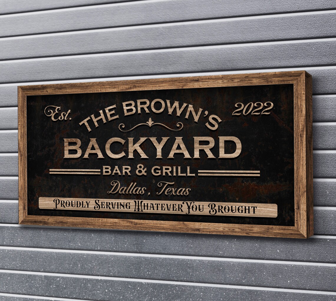 Backyard Bar & Grill Sign XXIII