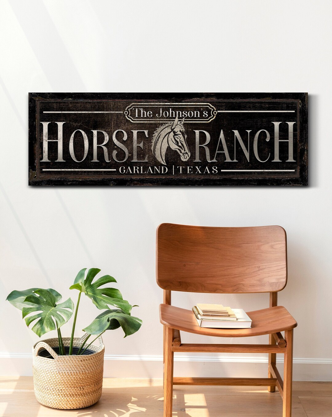 Personalized Horse Ranch Sign, Vintage Farmhouse Ranch Sign, Outdoor ...