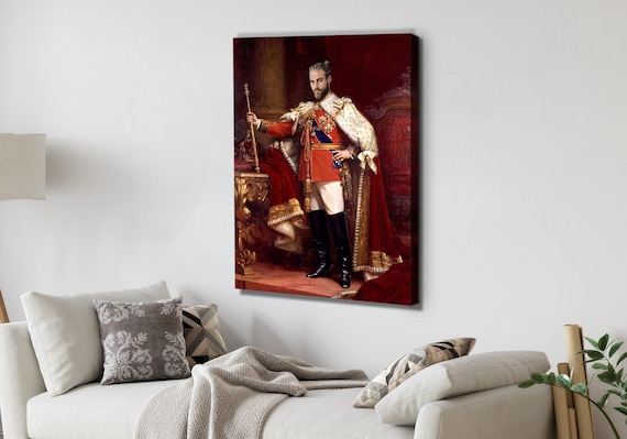 Custom Royal Portraits | Renaissance Portrait | Historical Portrait Personalized Family Regal Print | Fathers Day Gift | Human Portraits