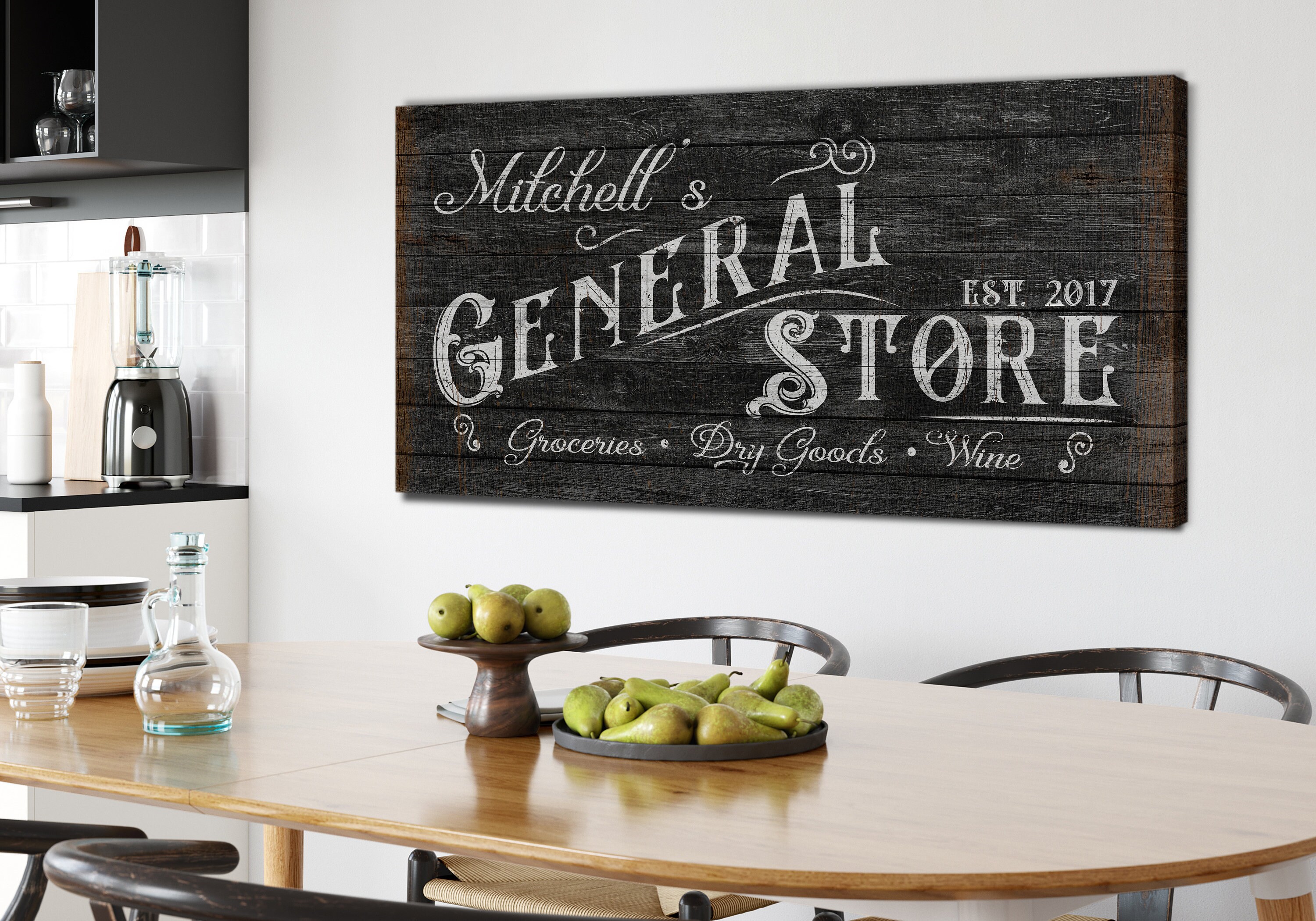GENERAL STORE Sign Personalized Farmhouse Kitchen Sign Etsy UK