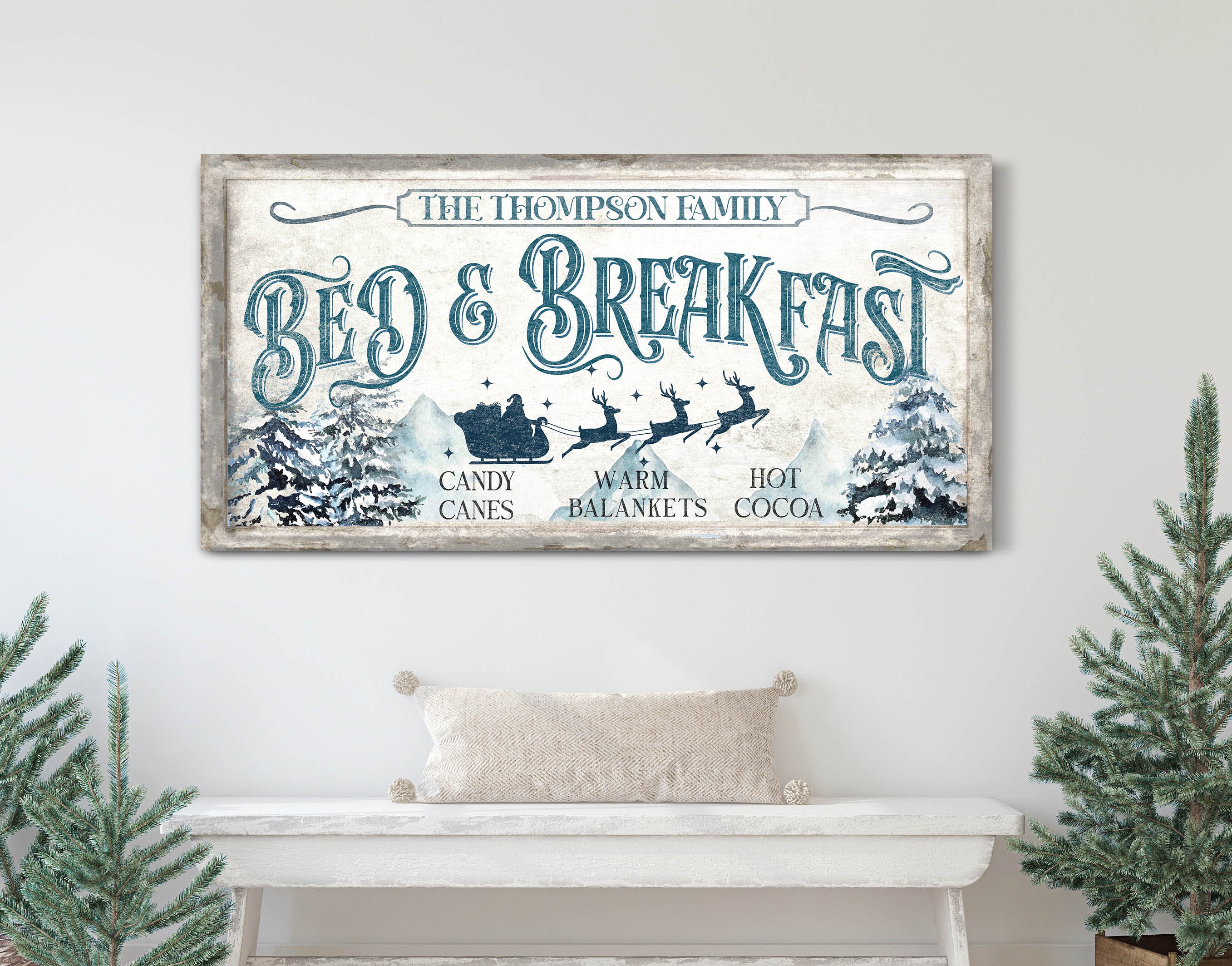 Personalized Bed & Breakfast Sign, Farmhouse Sign, Christmas Gift ...