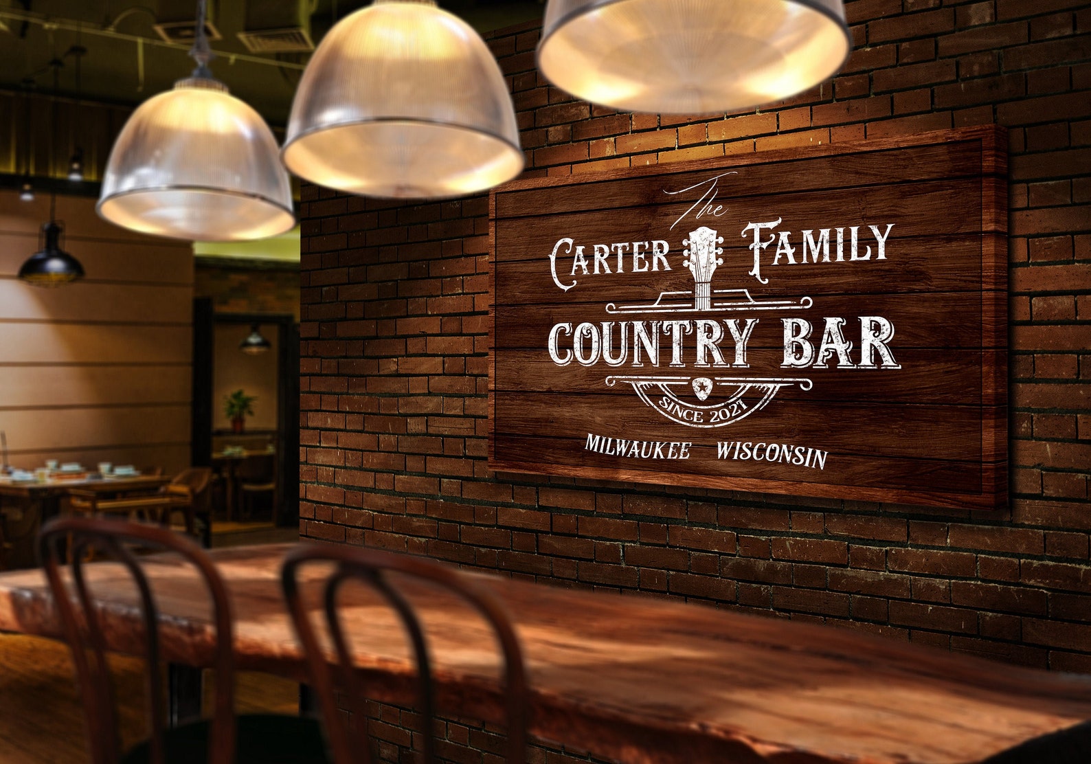 Home Bar Sign Decor Large Canvas Wall Art Custom Pub Rustic | Etsy