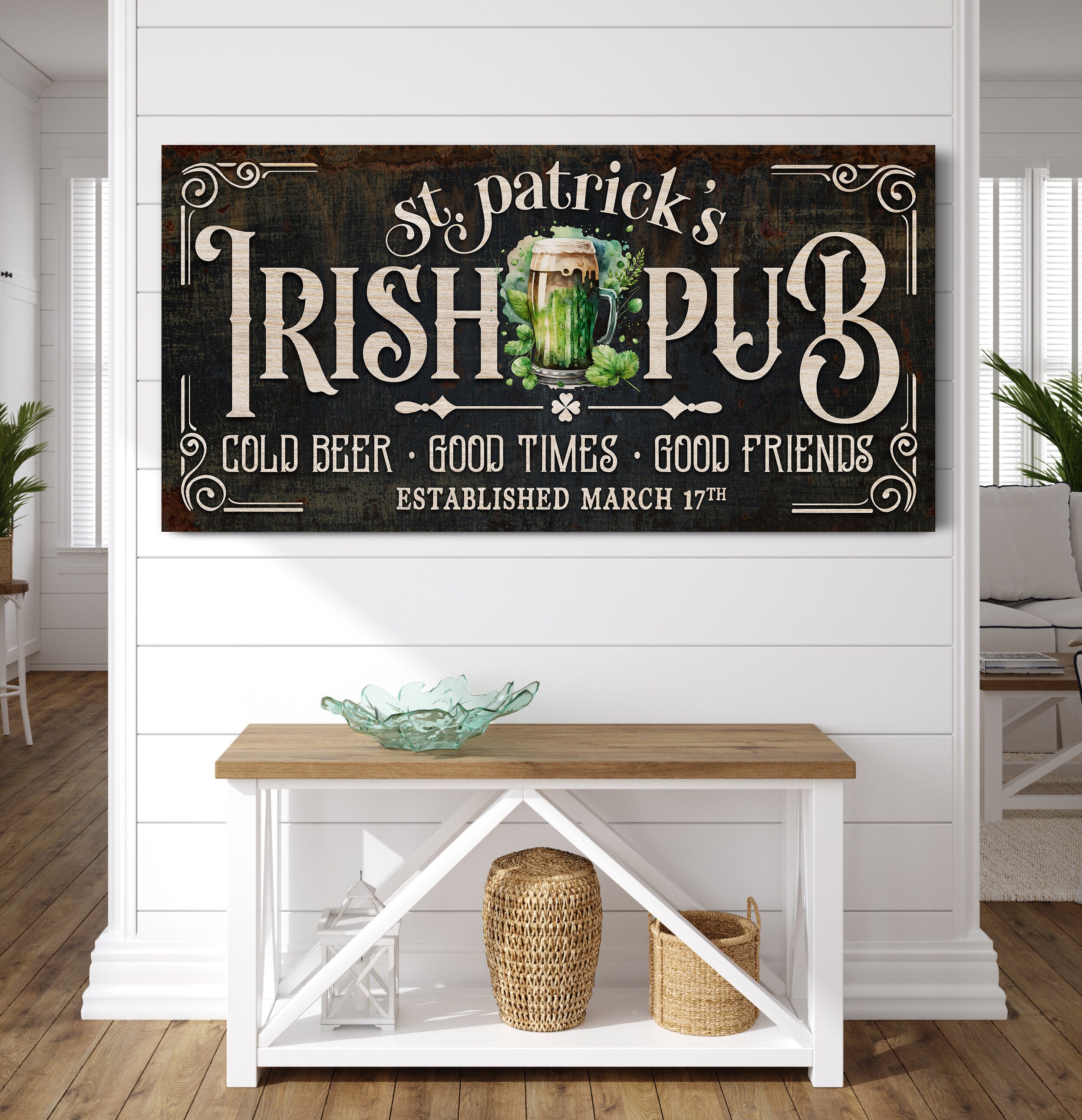 Comment décorer sa vitrine pour St Patrick ? Avec une décoration Peinture