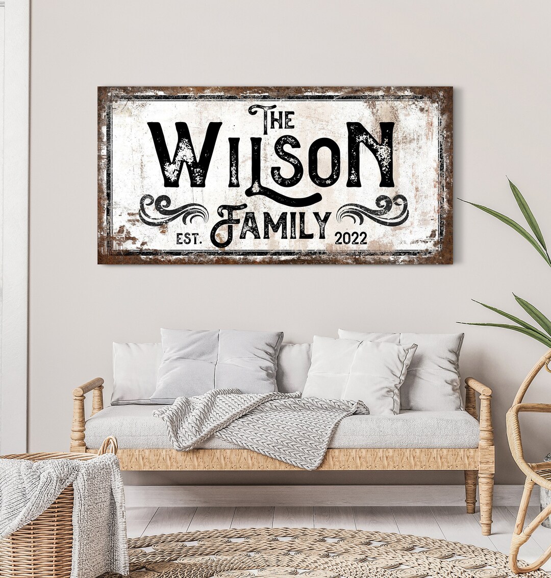 Custom Family Name Sign, Last Name Sign, Family Homestead Decor ...