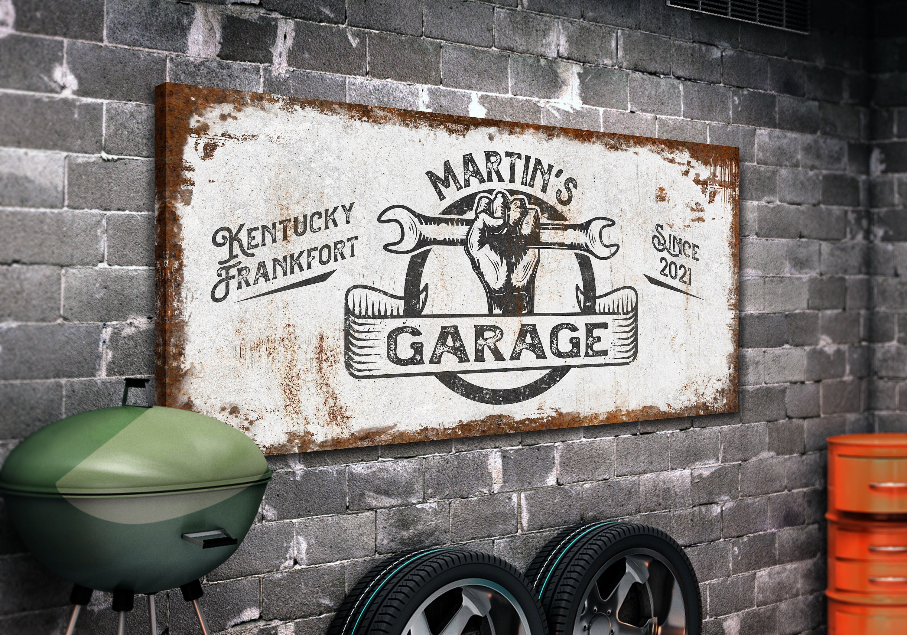 Large Garage Art - Etsy