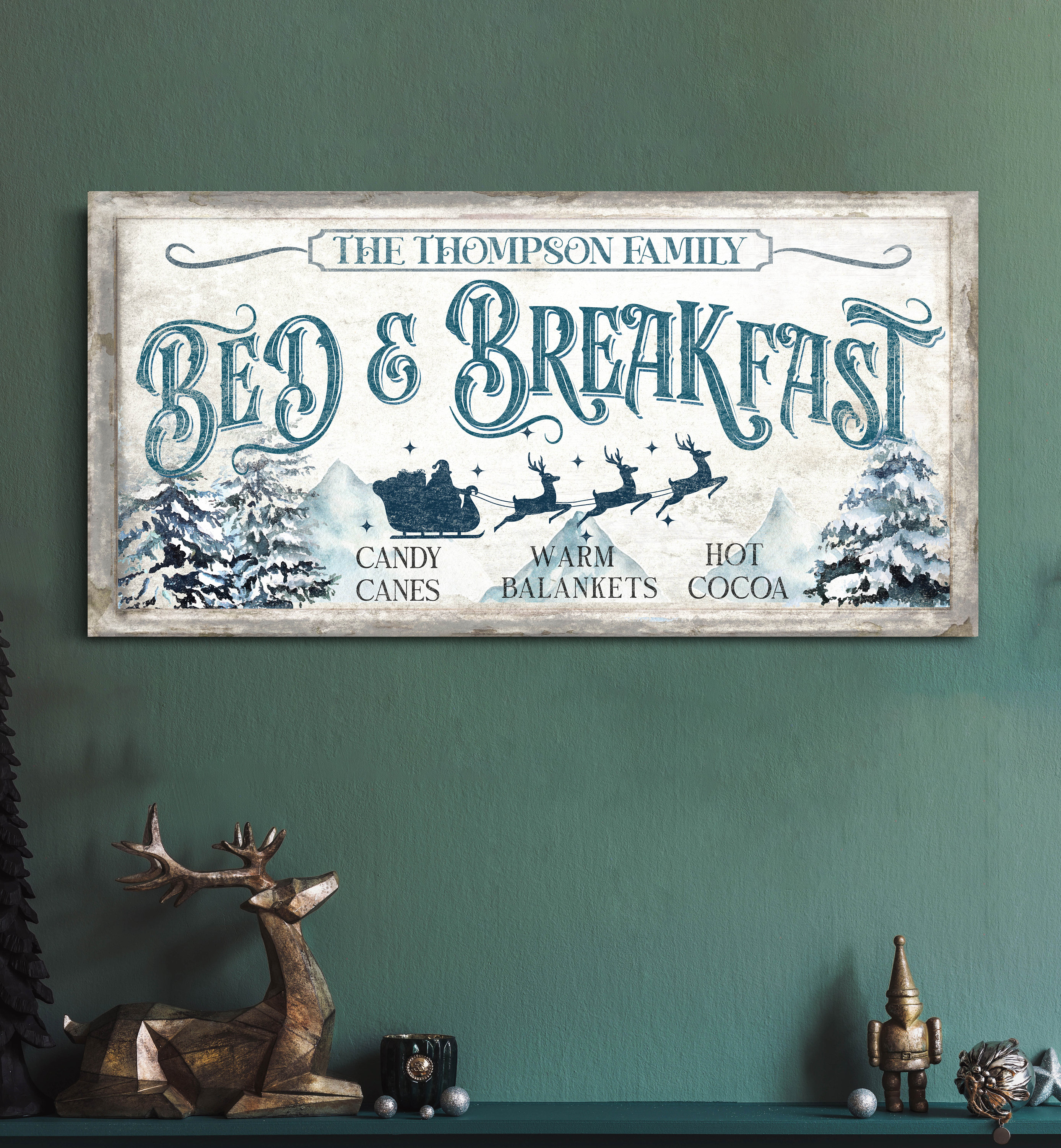 Personalized Bed & Breakfast Sign, Farmhouse Sign, Christmas Gift ...