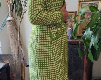 Vintage 1970 tweed coat signed Marie-Thérèse Ravinale Monte-Carlo