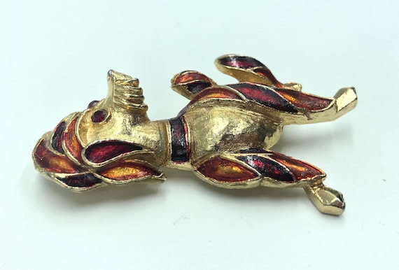 Broche Vintage Dorée Par Gil D'Agena - Bijou Fantaisie Français - Occasion En Bon état