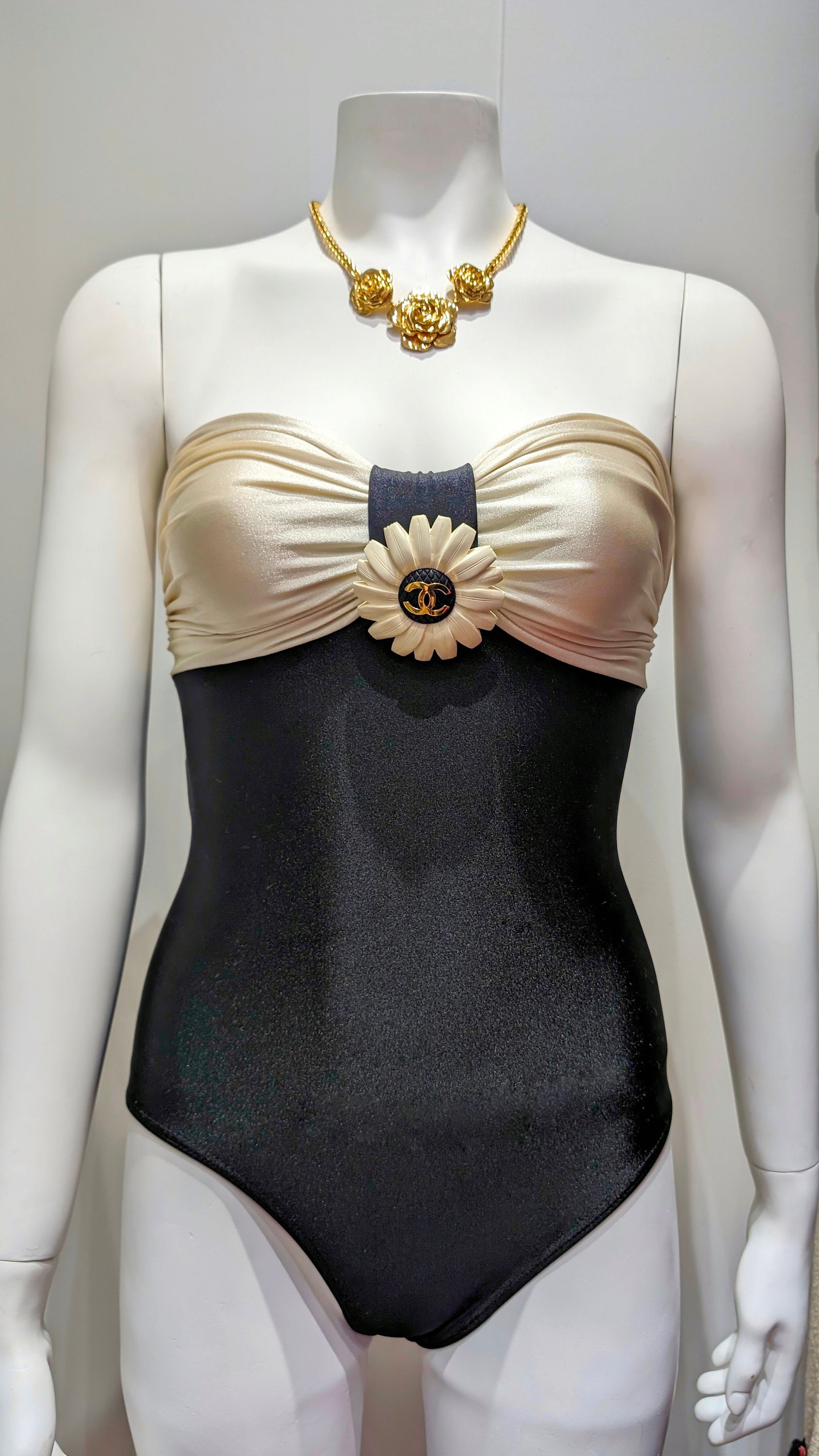 Chanel One-piece Swimsuit (1990) - Etsy