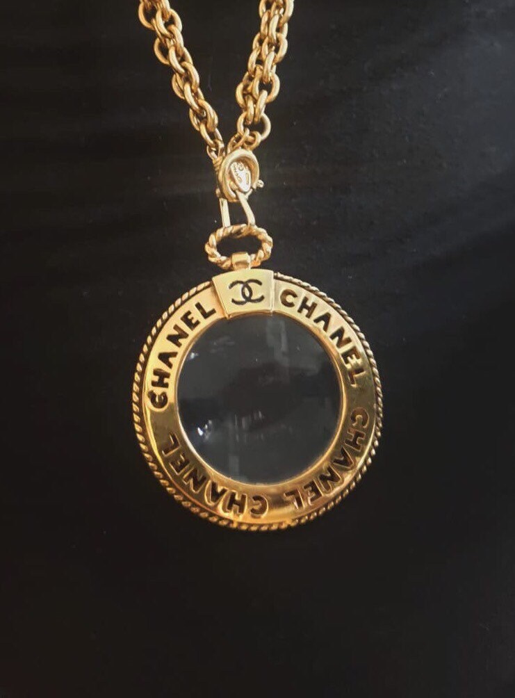 Chanel Magnifying Glass Loupe Pendant Necklace - Chanel