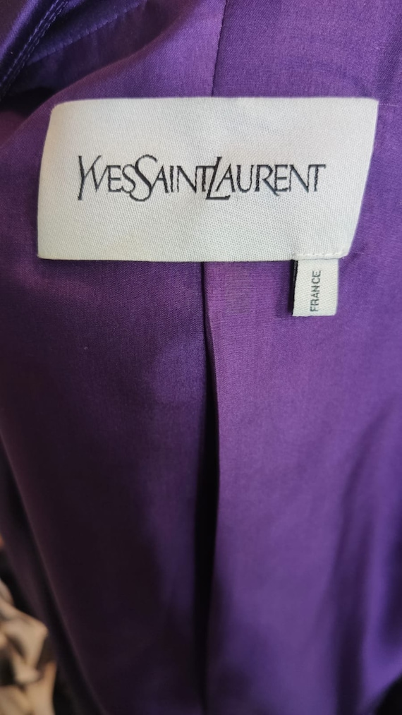 Yves Saint Laurent chic vintage purple silk jacket - image 6