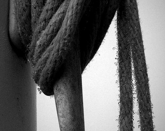 Dew on a boatyard flag pole - cell phone wallpaper, background, lock screen