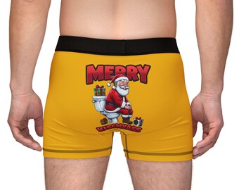 Boxer De Noël Pour Homme - Motifs Humoristiques, Tissu Doux Respirant, Cadeau Rigolo Pour Les Fêtes