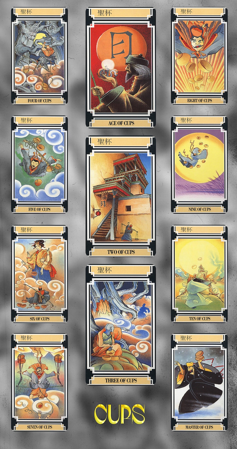 Rare Golden Dragon Tarot Card Deck Printable Oracle 78 Cards Back ...