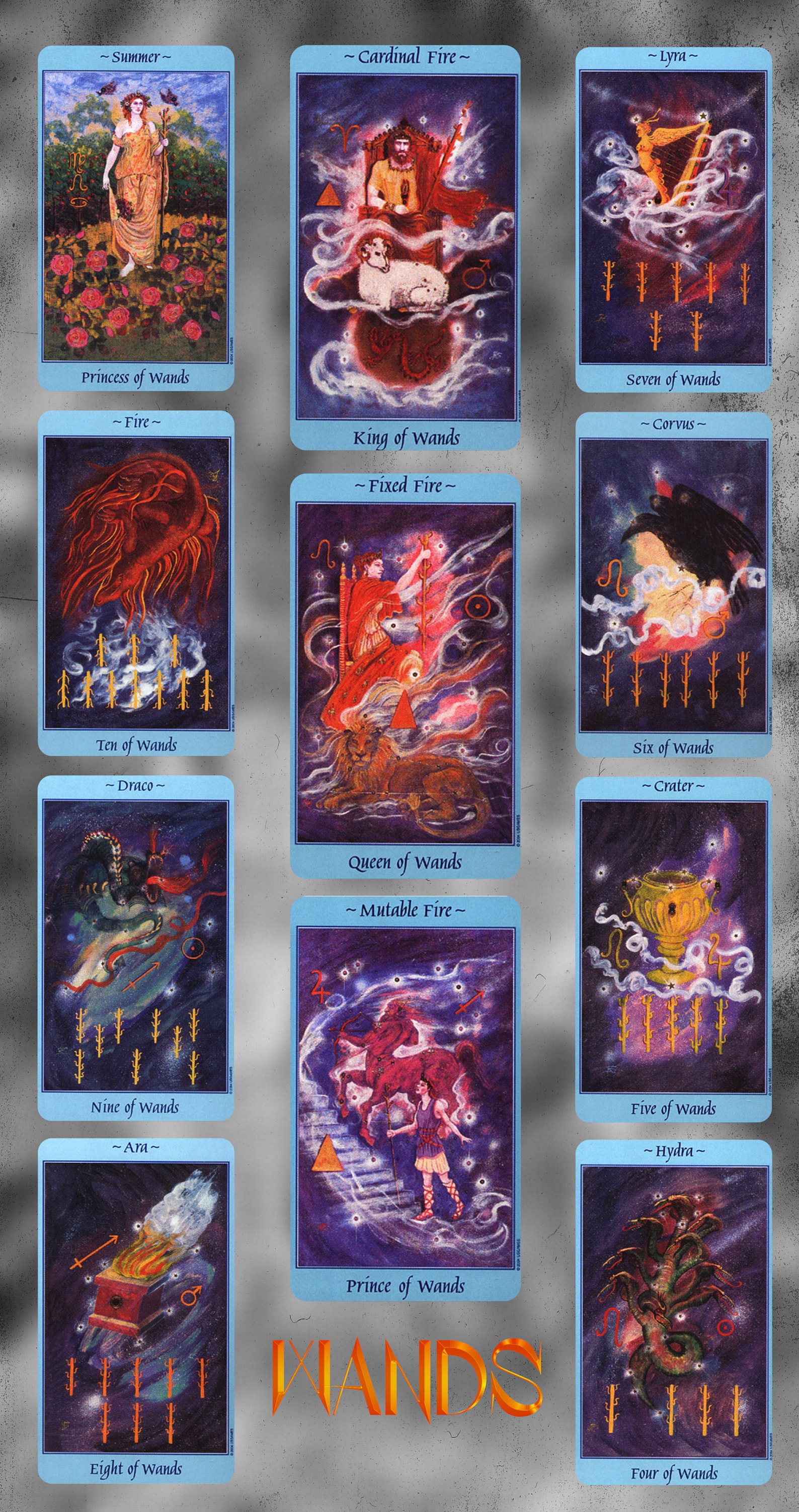 Celestial Tarot Card Deck Printable Oracle 78 Cards Back Etsy