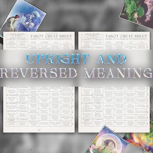 Osho Zen Tarot Card Cheat Sheet Upright and Reversed Meanings Guide To Read Tarot Printable Pages image 3