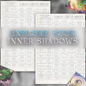 Osho Zen Tarot Card Cheat Sheet Upright and Reversed Meanings Guide To Read Tarot Printable Pages image 5