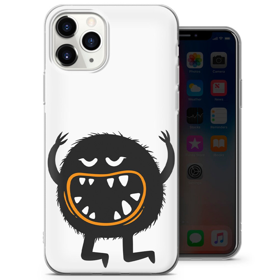 Cute Monsters Phone Case For iPhone 12 11 Pro 5 6 7 8 X XS XR | Etsy