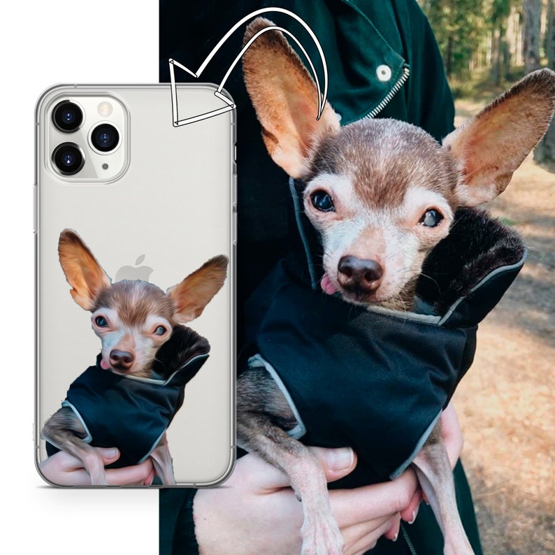 Samsung 8 9 S10 S9 S20 S8 For iPhone 12 11 Pro 5 6 7 8 X XS XR SE Plus Huawei Dog Portrait from Photo Phone Case Custom Pet Portrait
