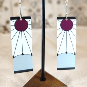 JinYu Orecchini Demon Slayer – Kamado Tanjiro, Anime Giapponese, Accessorio Cosplay In Acrilico E Lega, Regalo Per Fan, 1 Paio