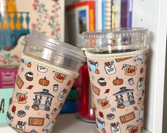 Gilmore Fall Cup Sleeve, Stars Hollow Coffee Cozy, Fall Neoprene Drink Holder