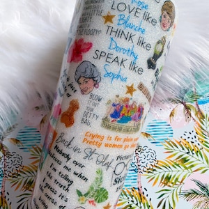 Thank You For Being a Friend Tumbler Golden Girls Inspired Glitter Tumbler