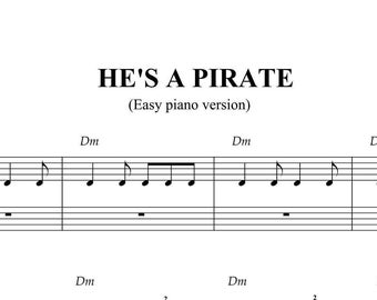 Pirates of the Caribbean - He's a Pirate (Easy Piano)