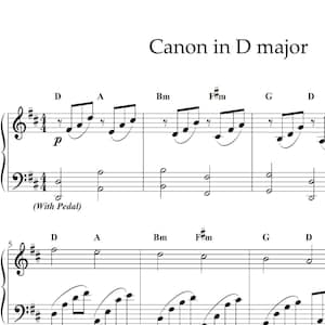 Canon in D (sheet music)