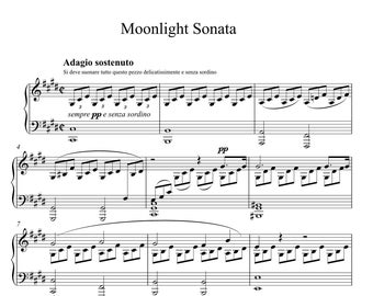 Moonlight Sonata (FULL)- sheet music